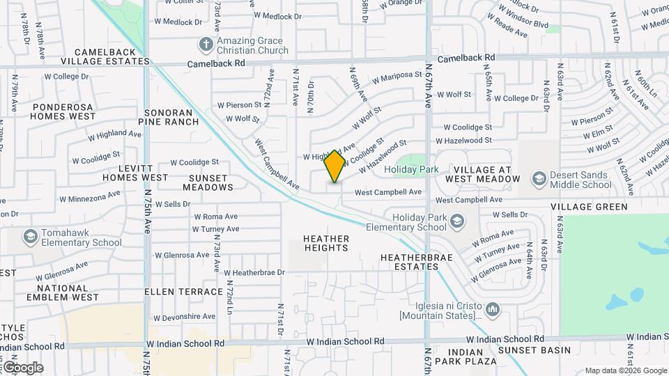 6938 West Campbell Ave Map and Location Details