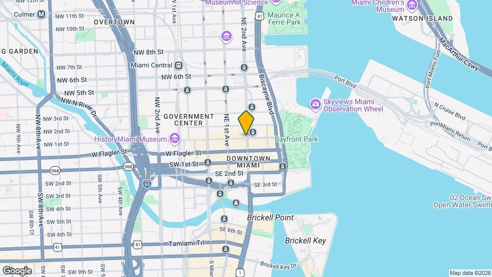 44 Biscayne Blvd Map and Location Details