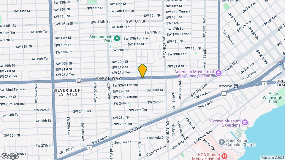 1860 Coral Way Map and Location Details