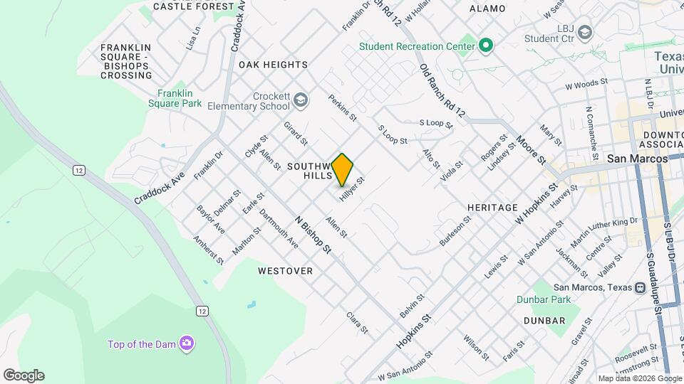 1004 Hillyer St Map and Location Details