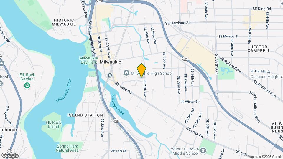 2625 SE Willard St Map and Location Details