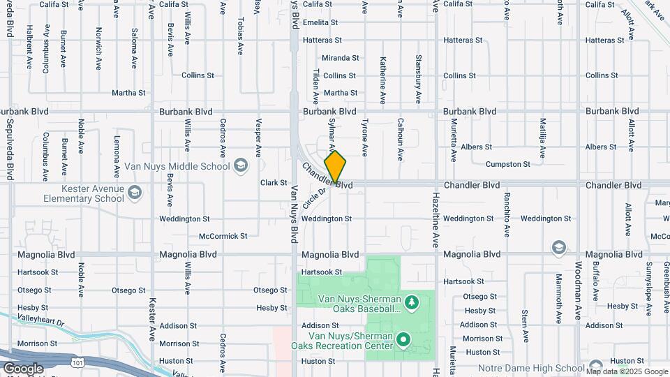 14354 Chandler Blvd, Unit 2 Mapa y Detalles de la Ubicación