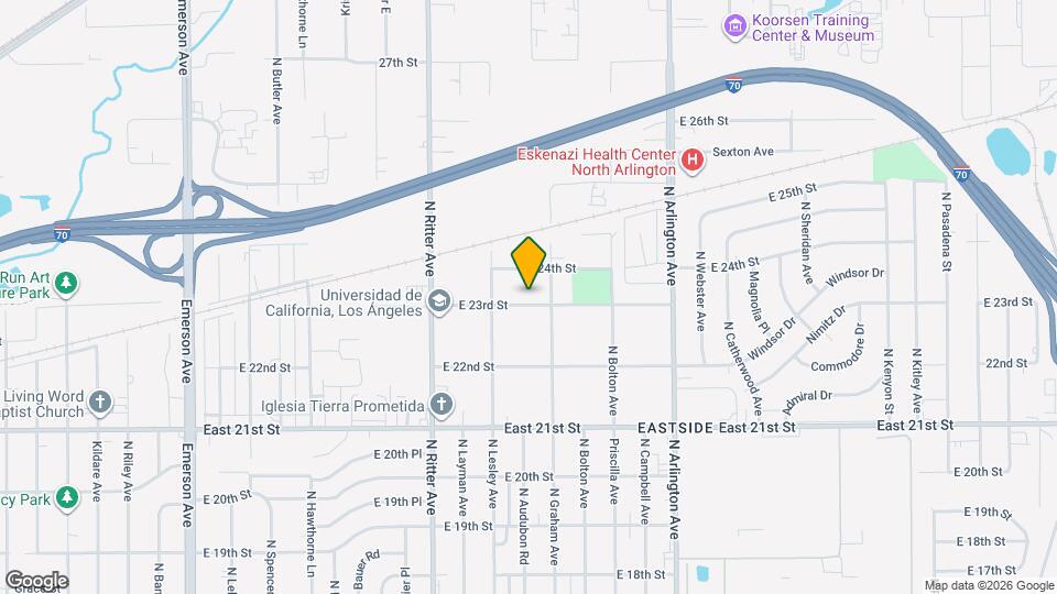 5660 E 23rd St Map and Location Details