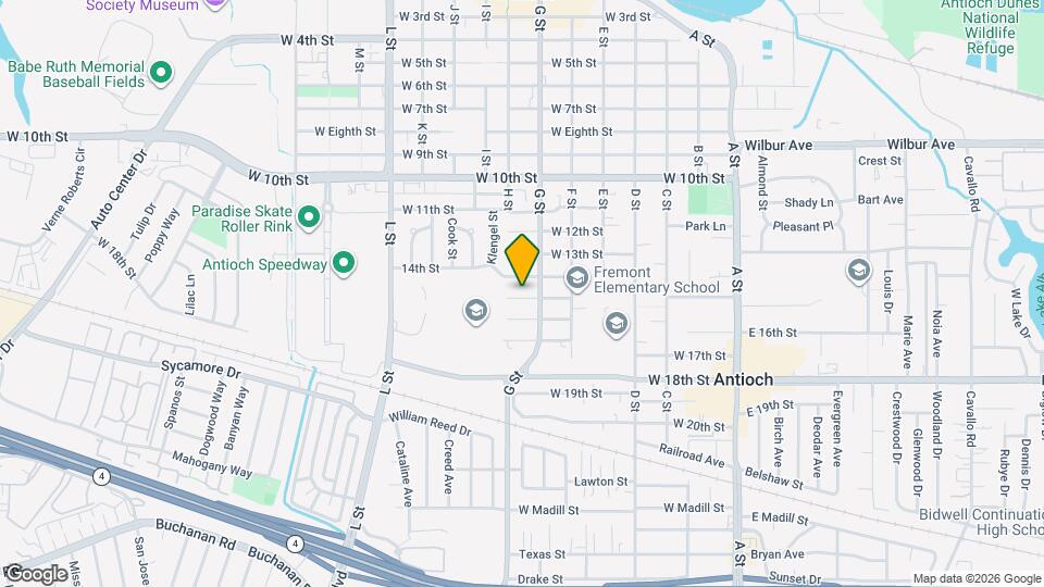 612 W 15th St Map and Location Details