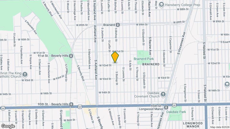 1446 W 92nd St Map and Location Details