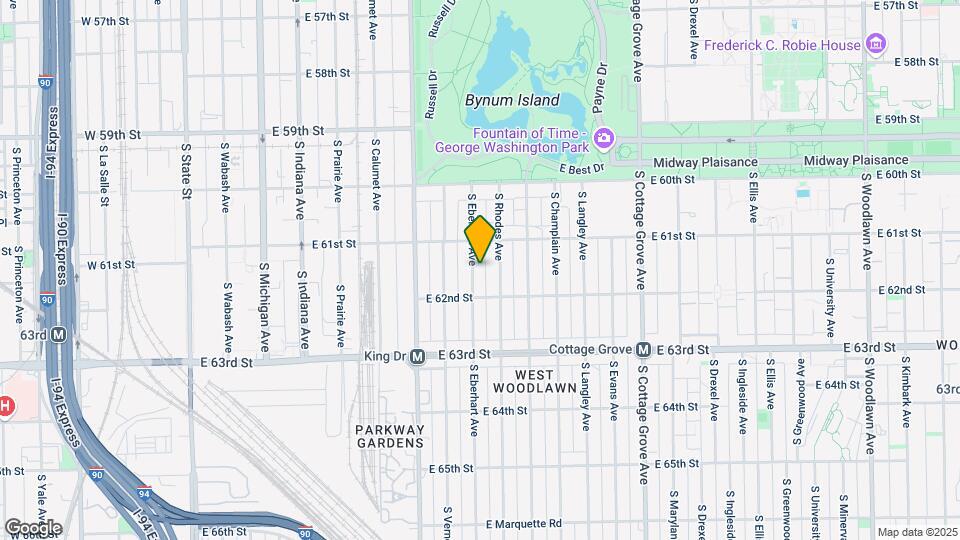 6129 S Eberhart Ave Map and Location Details