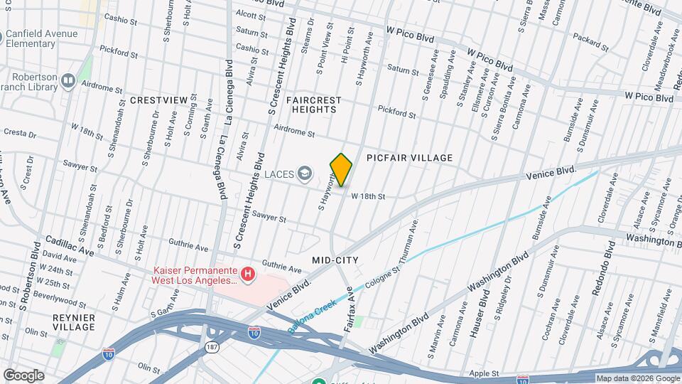1789 S Fairfax Ave Map and Location Details