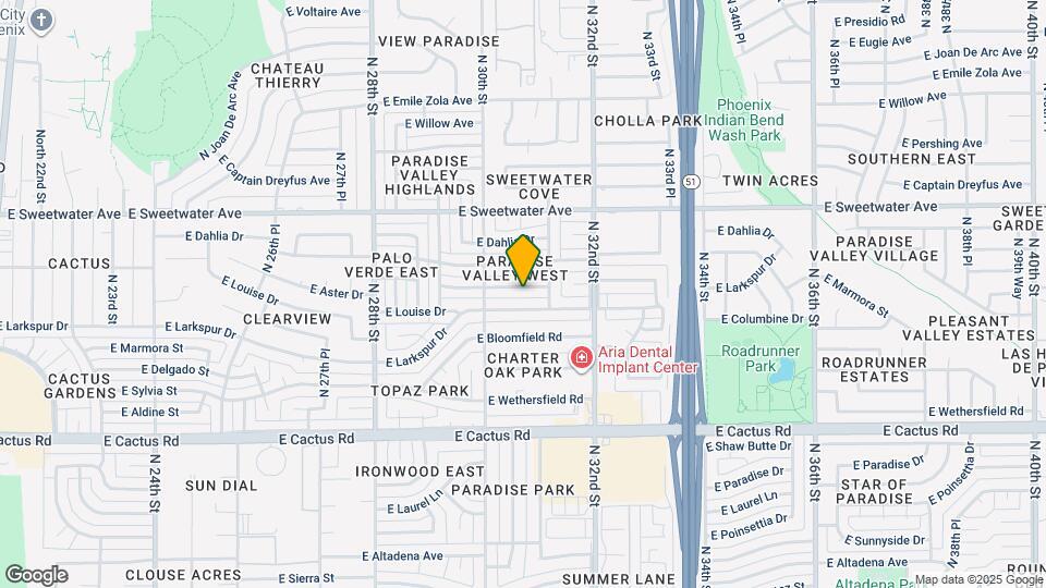 3033 E Corrine Dr Map and Location Details