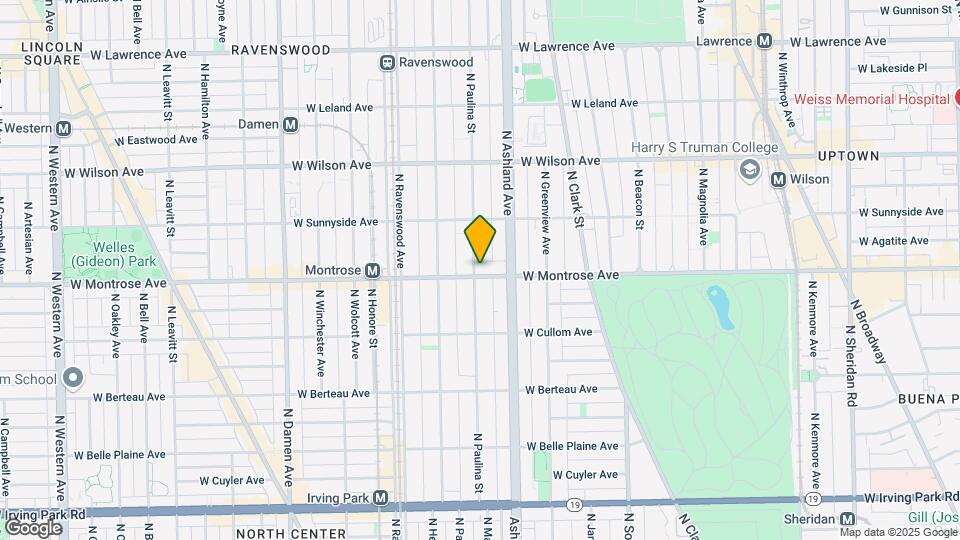 1632-1636 W Montrose Ave Mapa y Detalles de la Ubicación