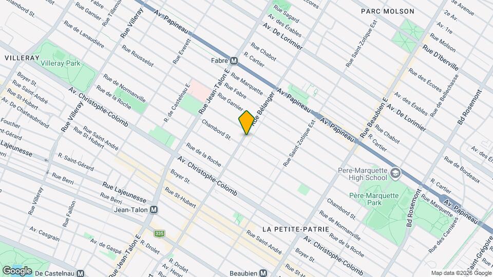 1320-1324 Bélanger Rue Map and Location Details