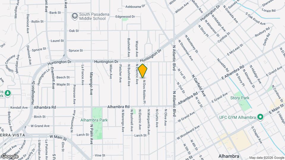 819 N Dos Robles Pl, Unit A Mapa y Detalles de la Ubicación
