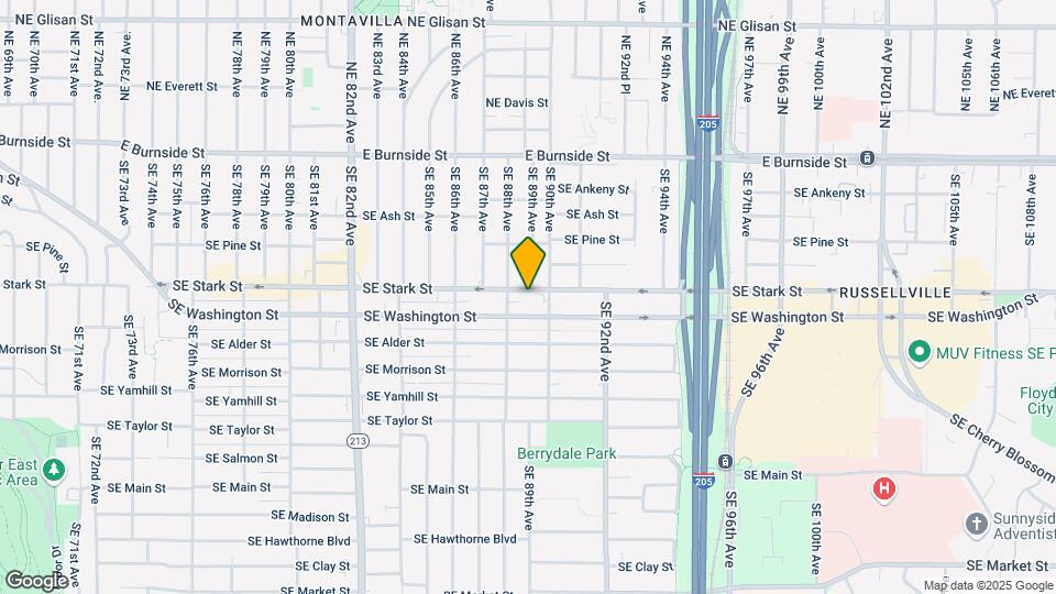 8836-8842 SE Stark St Map and Location Details