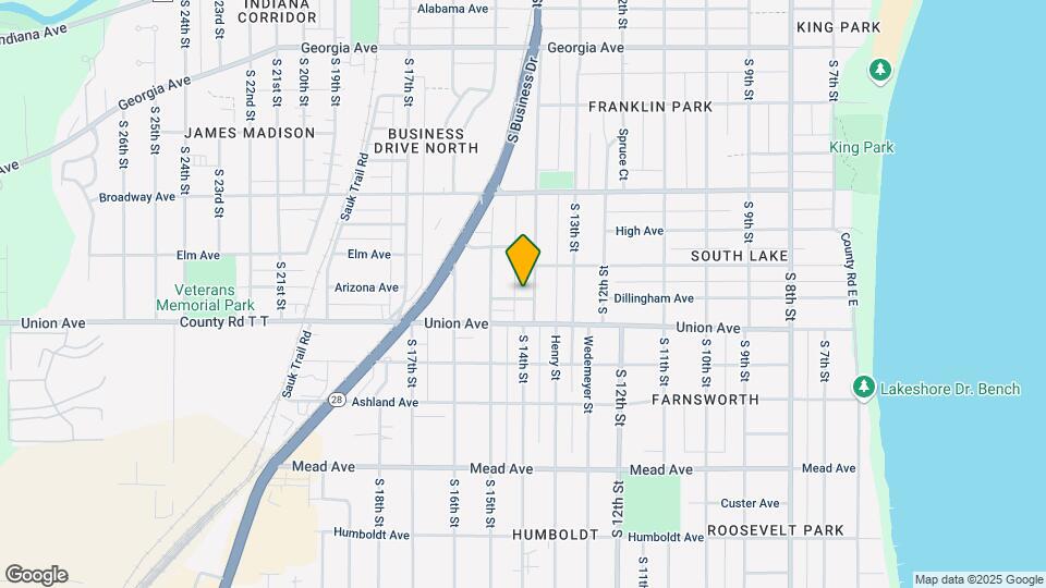 1926 S 14th St Map and Location Details