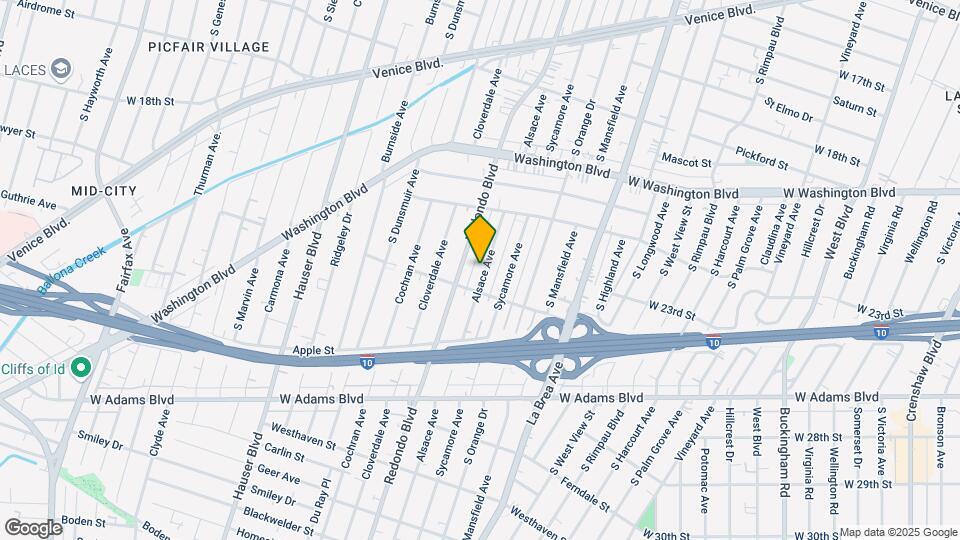 2223 Alsace Ave Map and Location Details