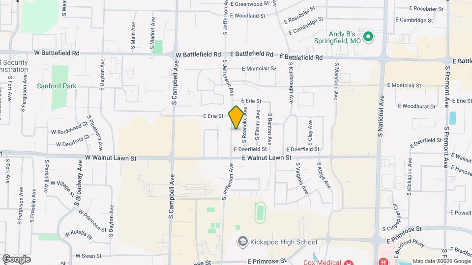 3302 S Jefferson Ave Map and Location Details