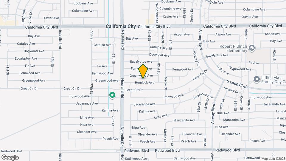 8161 Hemlock Ave Map and Location Details