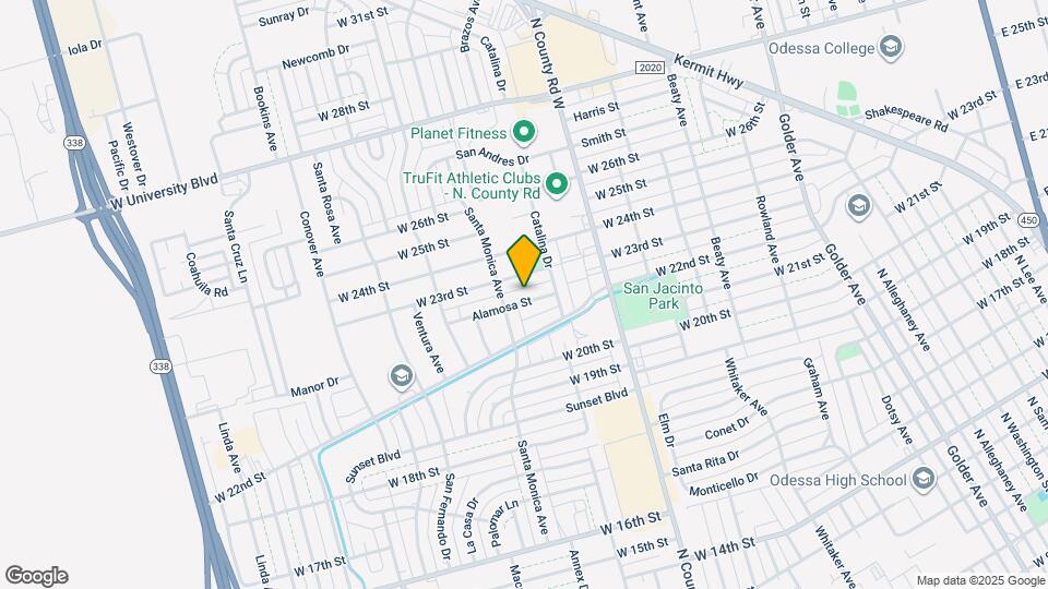 1410 Alamosa St Map and Location Details