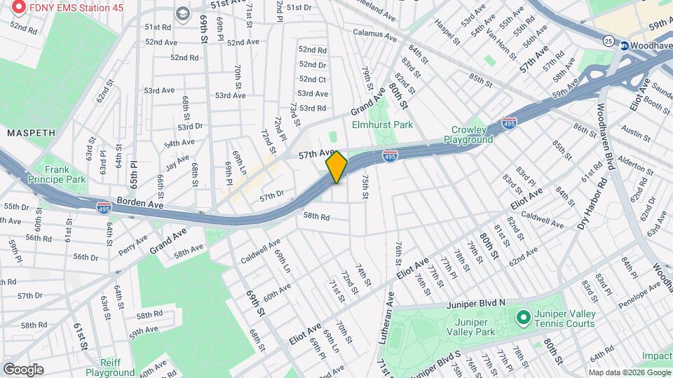 73-26 Queens Midtown Expy, Unit 1FL Map and Location Details
