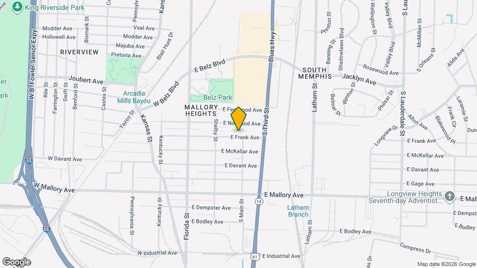 128 E Frank Ave Map and Location Details