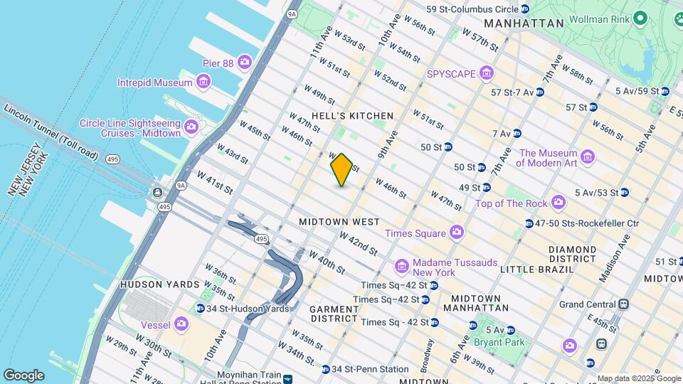 415 W 44th St Map and Location Details