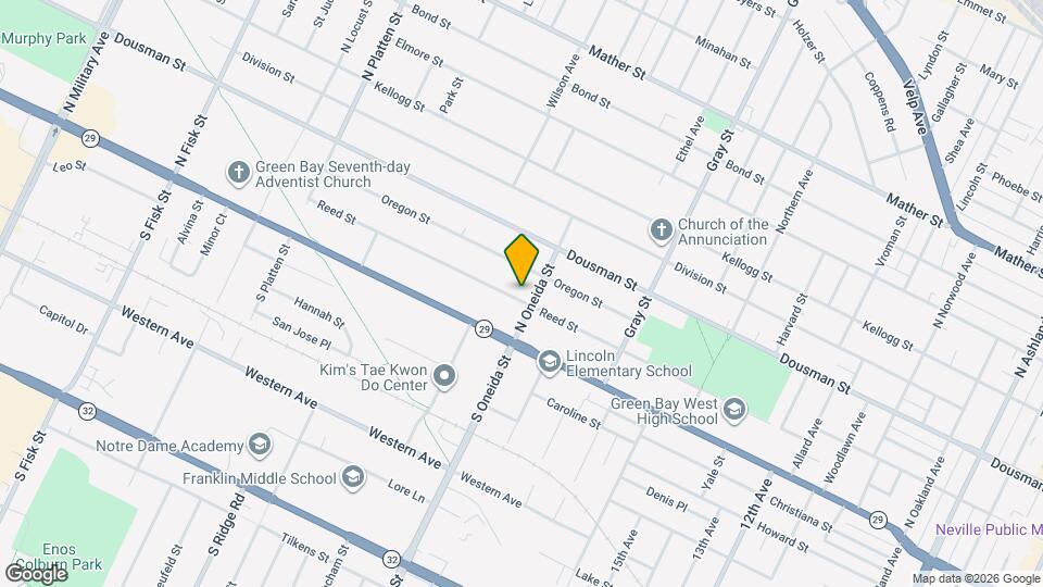 1168 Reed St Map and Location Details