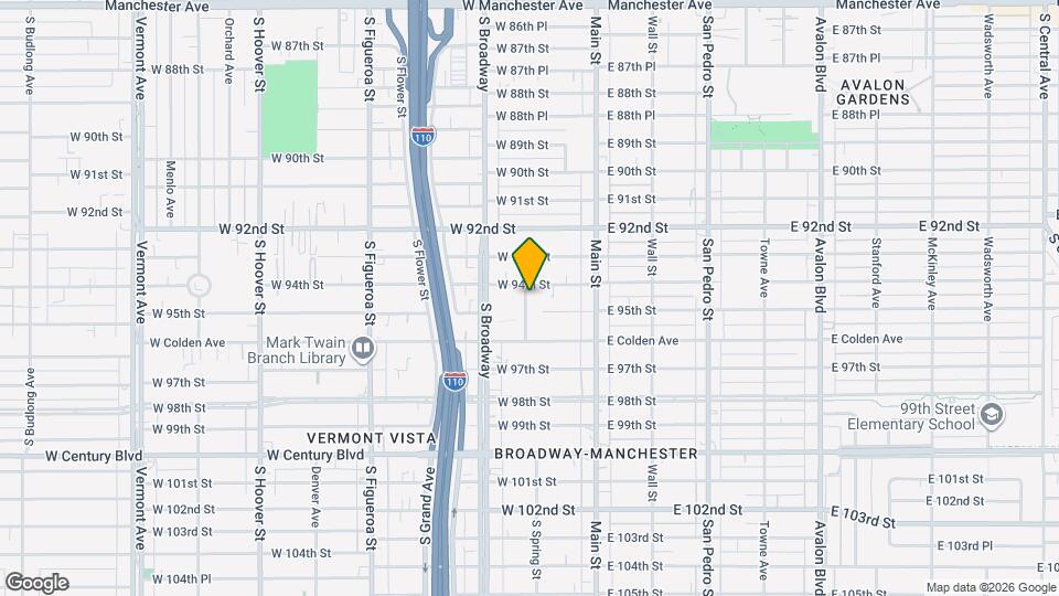 9412 S Spring St Mapa y Detalles de la Ubicación