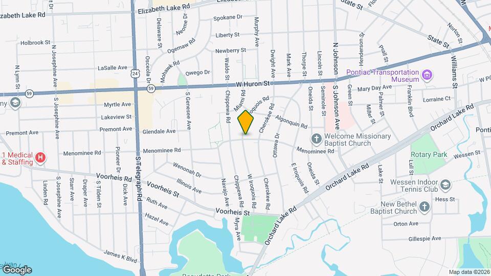 419 W Iroquois Rd Map and Location Details