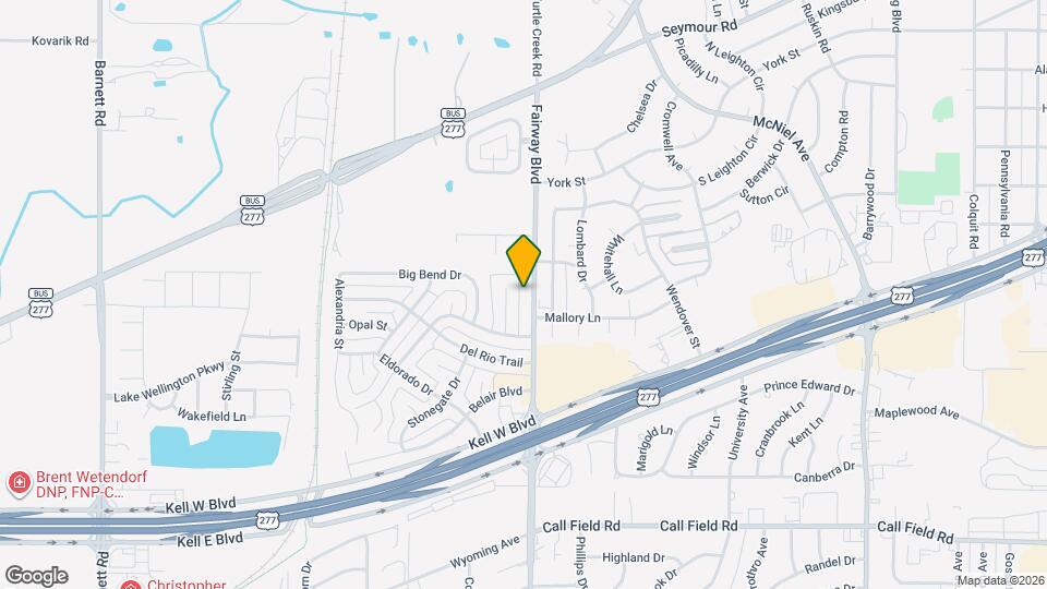 3512 Fairway Blvd Map and Location Details