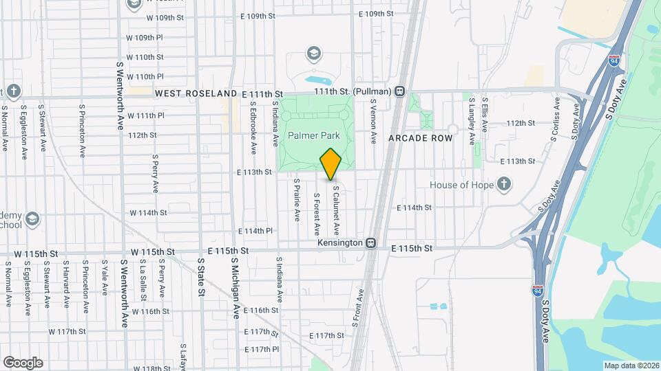 11322 S Calumet Ave, Unit Spacious Calumet Family Home Map and Location Details