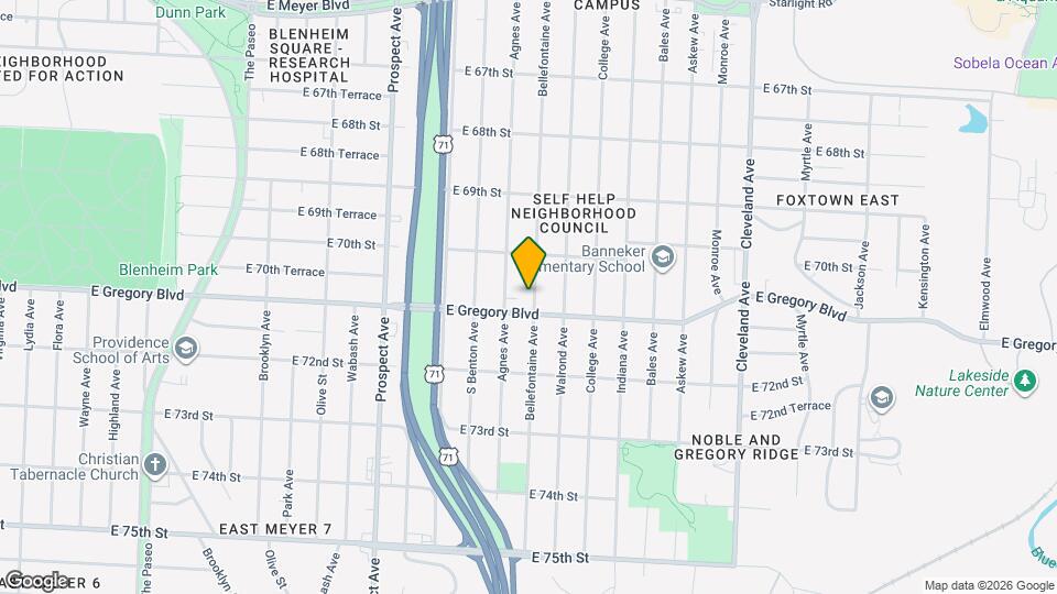 7036 Bellefontaine Ave Map and Location Details