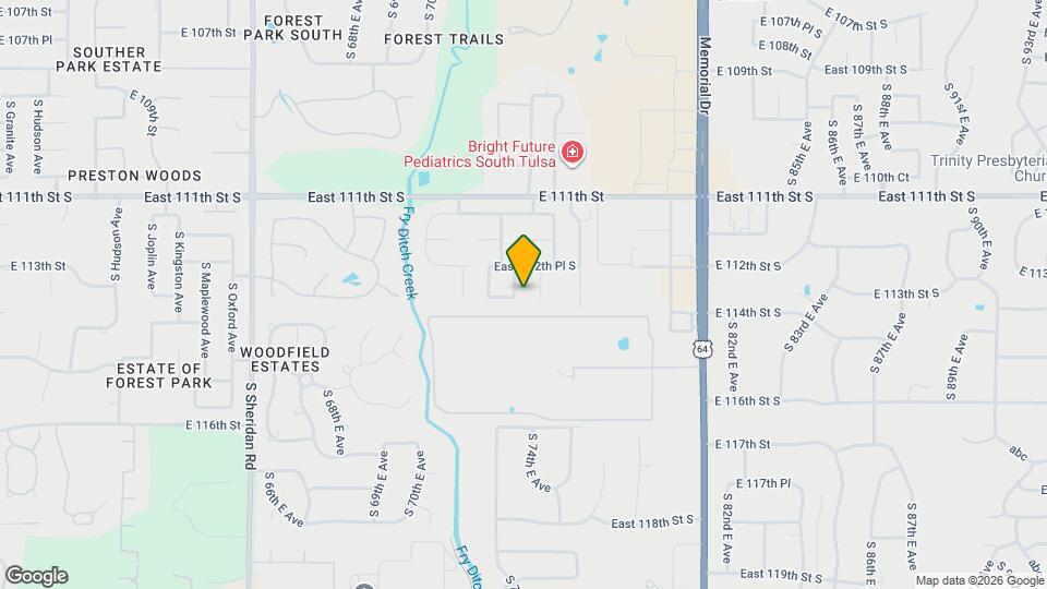 11285 S 73rd E Pl Map and Location Details