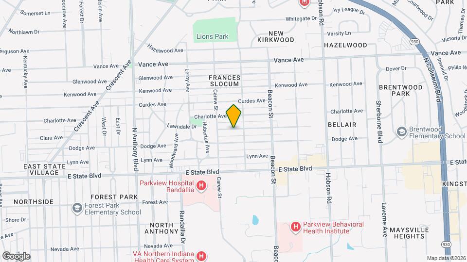 2506 Clara Ave Map and Location Details