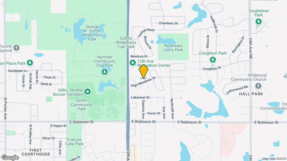 1401 High Meadows Dr Map and Location Details