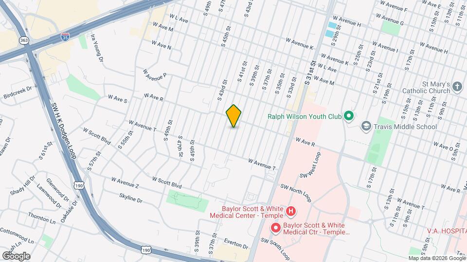 1818 S 39th St Map and Location Details