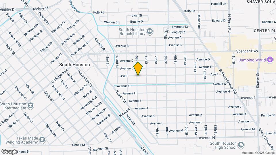 502 Ave F Map and Location Details