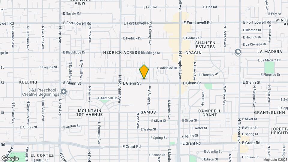 1517 E Glenn St Map and Location Details