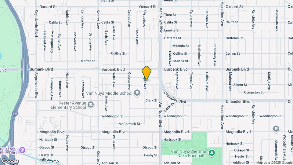 5500 Vesper Ave Map and Location Details