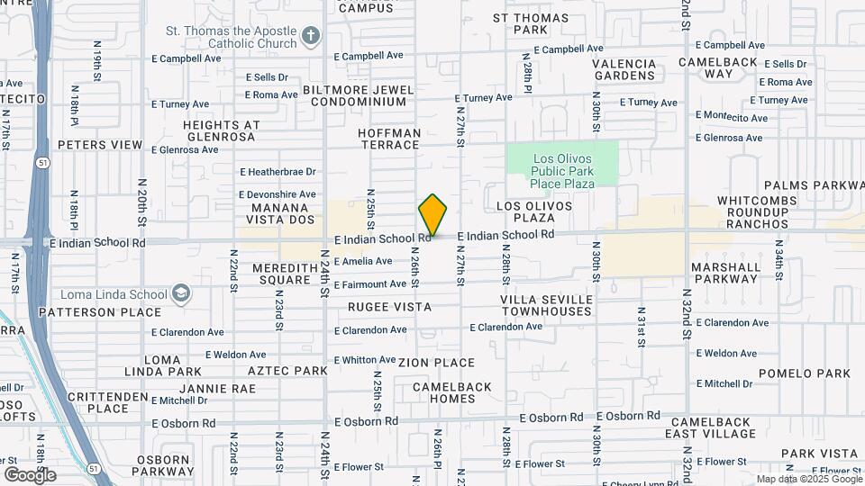 2625 E Indian School Rd, Unit 228 Mapa y Detalles de la Ubicación