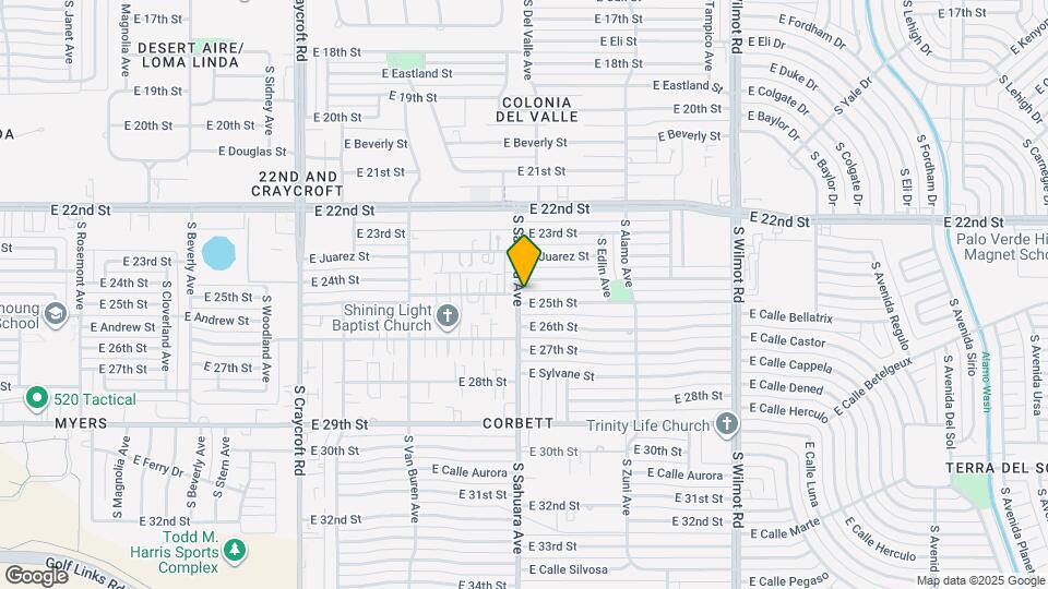 5901 E 25th St Map and Location Details