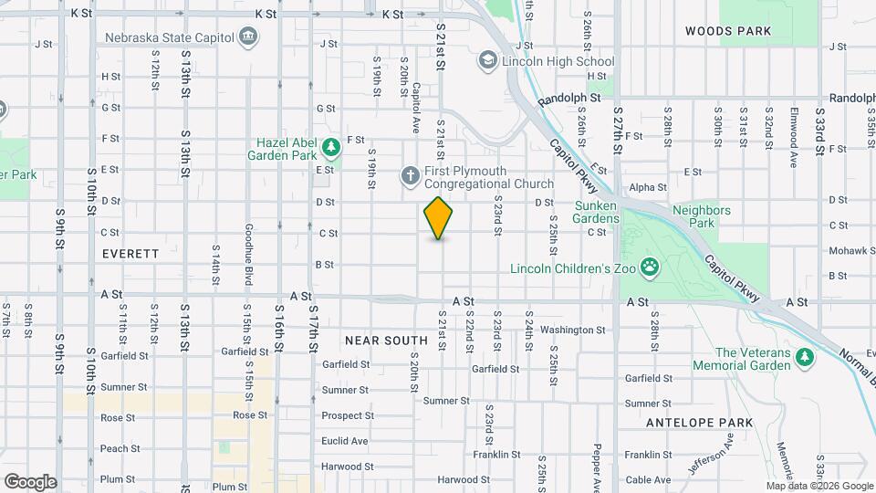 1225 S 21st St Map and Location Details