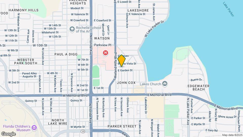 604 E Garden St Mapa y Detalles de la Ubicación