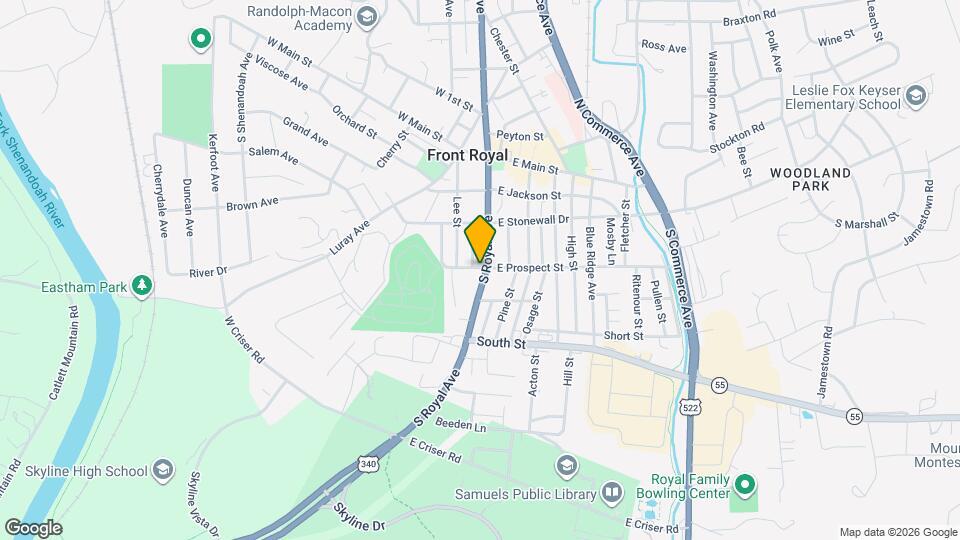 8 W Prospect St Map and Location Details