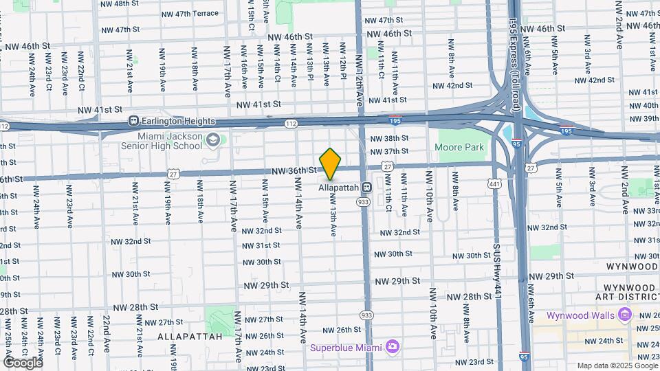 3430 NW 13th Ave, Unit Efficiency For Rent Map and Location Details