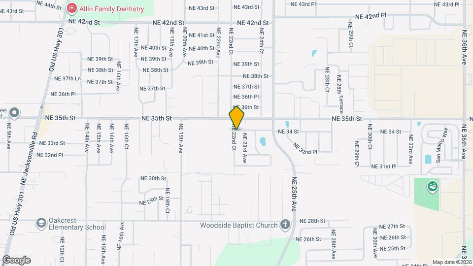 3409 NE 22nd Ct Map and Location Details