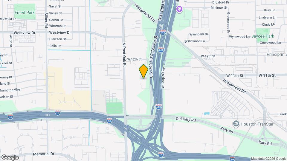 1282 N Post Oak Rd Map and Location Details