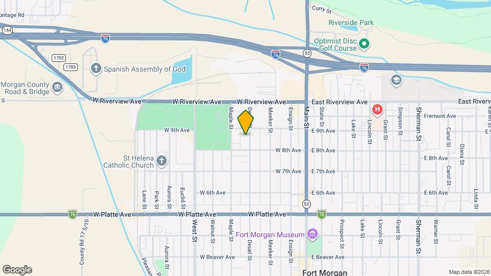 917 Deuel St Map and Location Details
