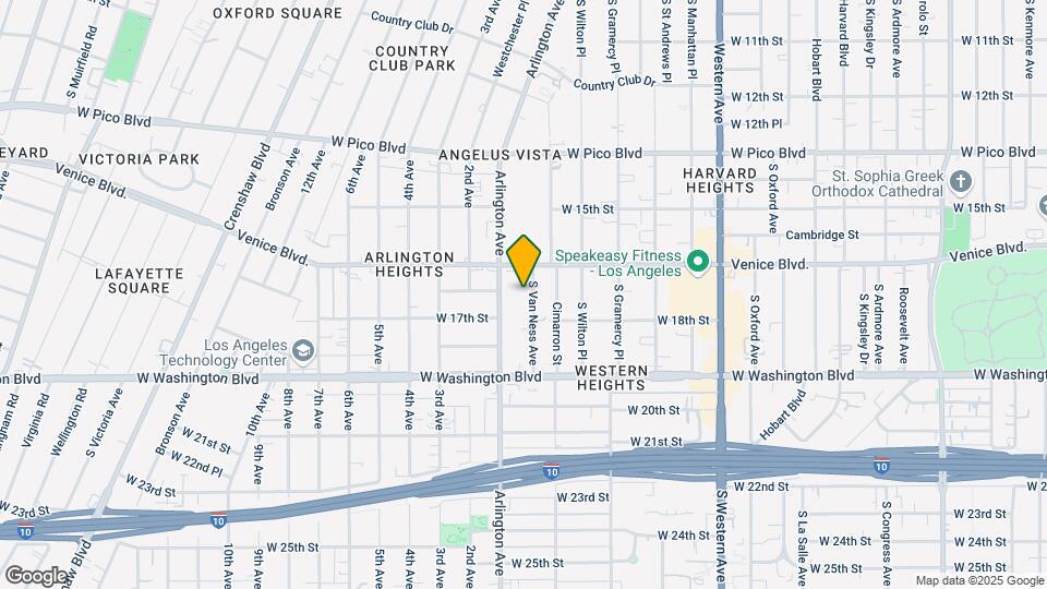 1629 S Van Ness Ave Mapa y Detalles de la Ubicación
