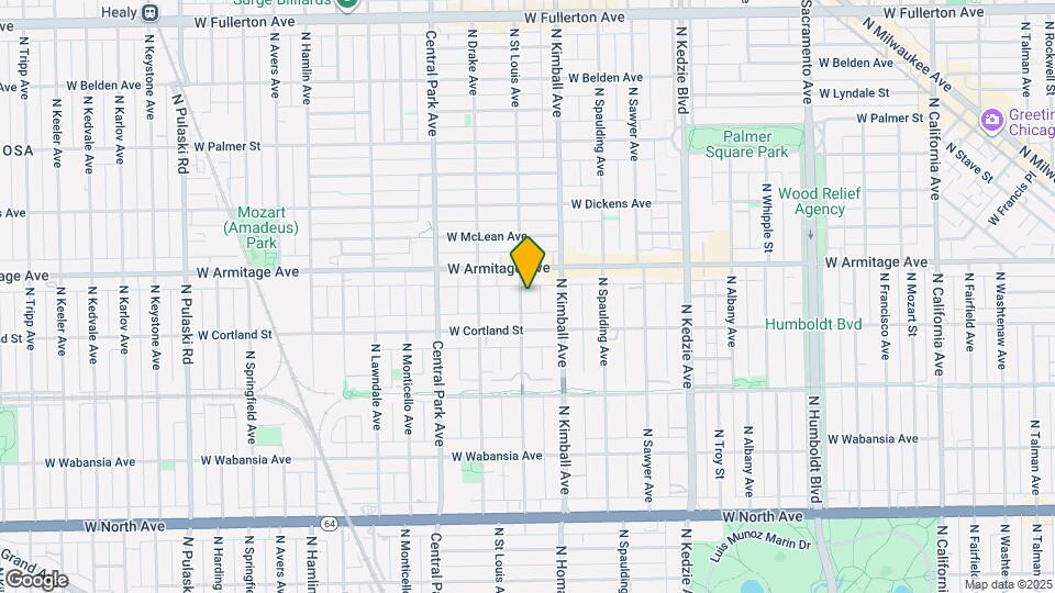 1935 N Saint Louis Ave, Unit 2F Map and Location Details