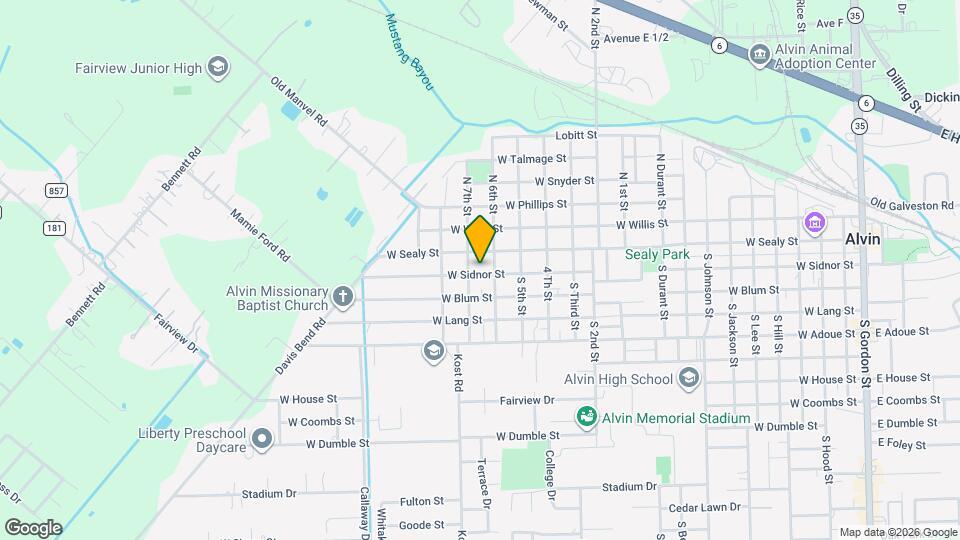 1614 W Sidnor St Map and Location Details