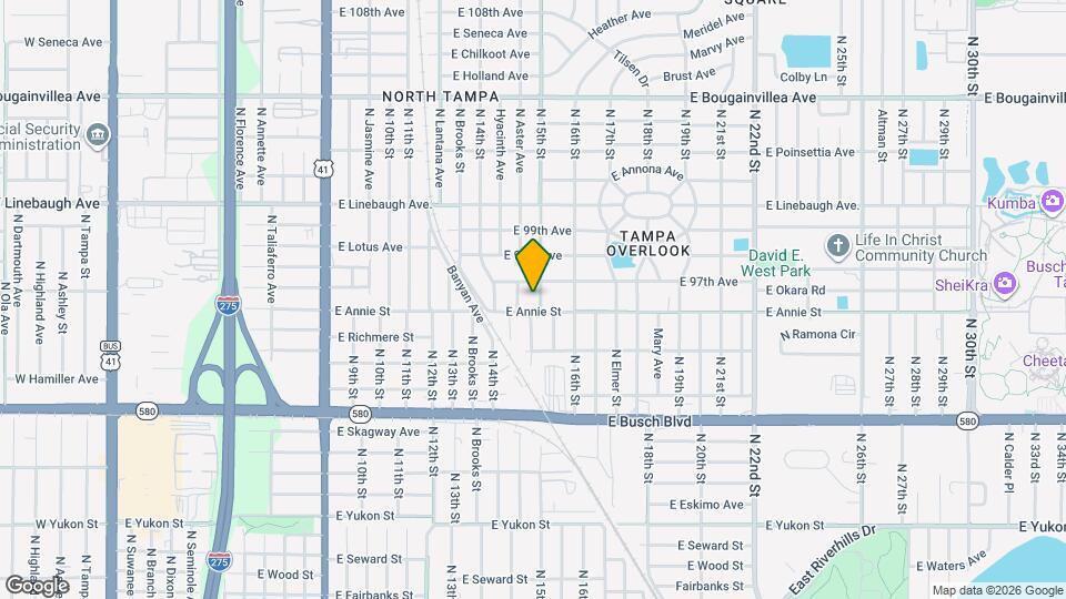 9606 N 15th St Map and Location Details